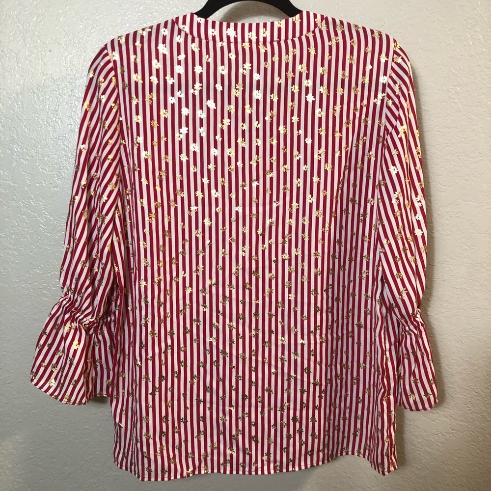 Michael Kors Striped Raspberry Blouse - Picture 3 of 6